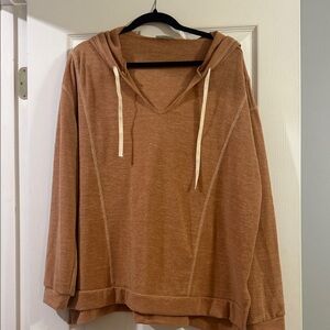 Women's Tan Hoodie Sweatshirt